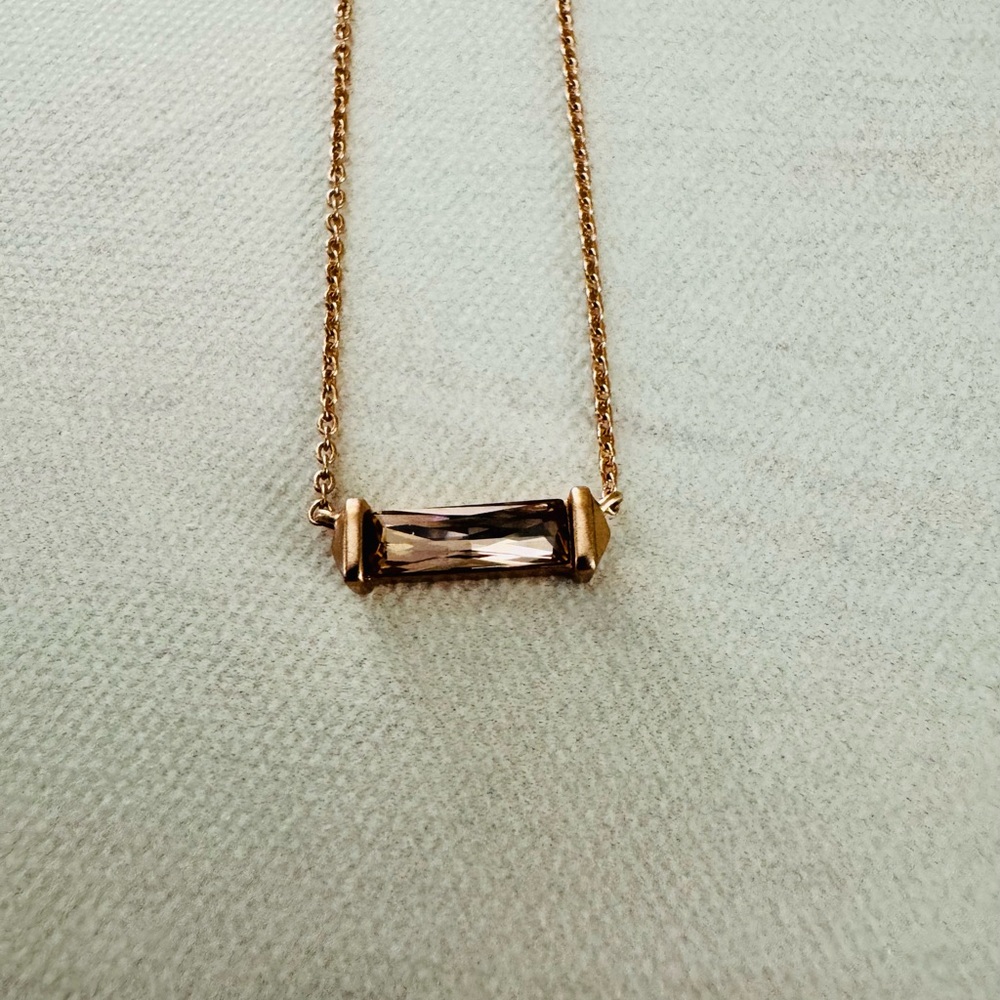 Kendra Scott Gold and Brown Necklace Minimalist Design